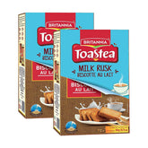 Britannia Milk Rusk 560g (Pack of 2) - Great Companion for Your Evening Cup of Tea - Semi Hard Toast